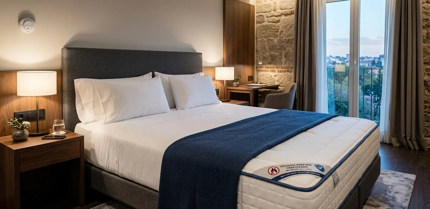 colchón ignífugo para hotel